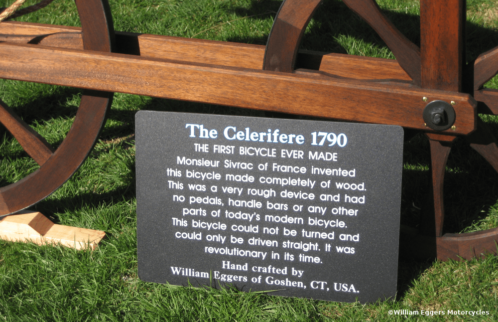 Bill Eggers: Image of 1790 Celerifere Replica With Sign